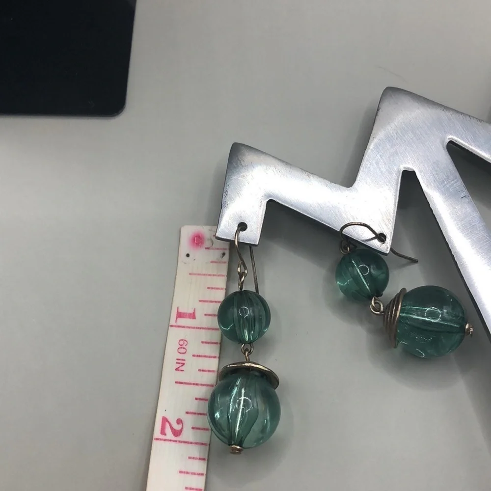Vintage lucite look statement earrings bundle lot 3 dangle drop long